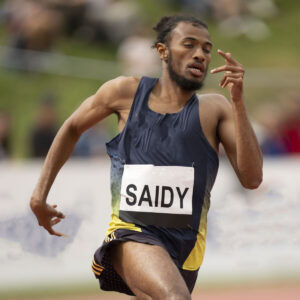 Fabrisio Saidy (FRA) competes on Men’s 400 m  heat during the French athletics Championships in Angers. France, on 29 June 2024. Photo Stephane Kempinaire/KMSP || 001285_0030  ATHLETICS FRENCH CHAMPIONSHIPS 400 M ANGERS